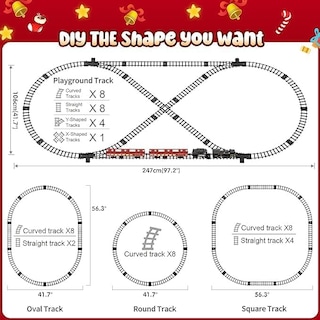 Foto 6 | Set De Tren Hot Bee Con Rieles De Lujo Eléctrico Humo Y Luz - Venta Internacional