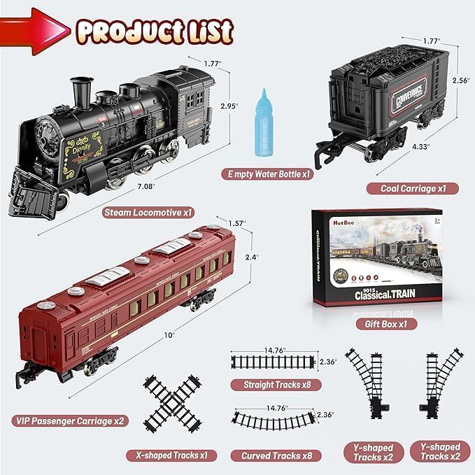 Foto 7 | Set De Tren Hot Bee Con Rieles De Lujo Eléctrico Humo Y Luz - Venta Internacional