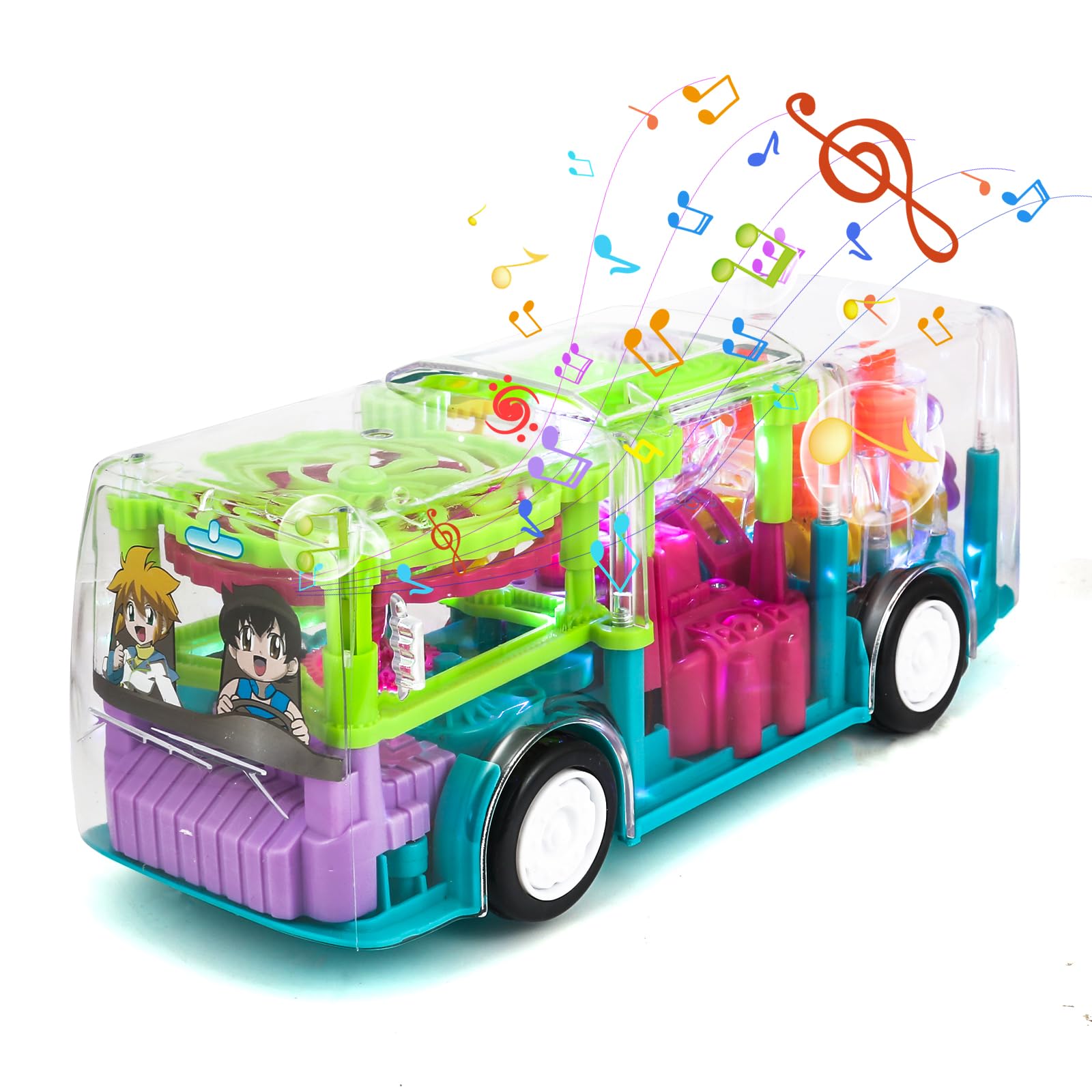 Coche De Juguete Zhfuys Iluminado Para Niños Con Música Y Equipo De Mudanza - Venta Internacional.