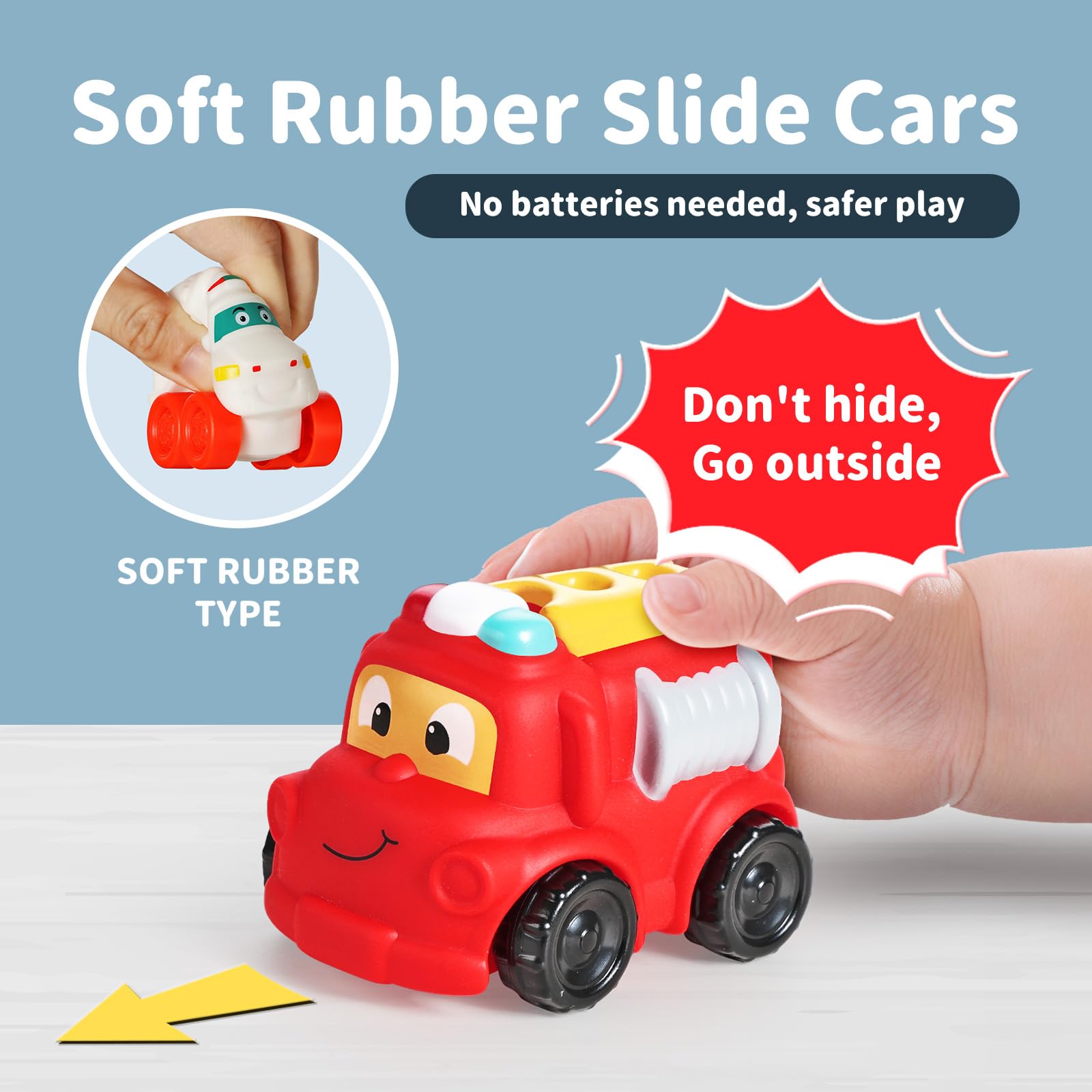 Foto 4 pulgar | Juego De Juguetes Para Coche Alasou, 12 Piezas De Goma Blanda Para 1 A 2 Años Con Juego - Venta Internacional.