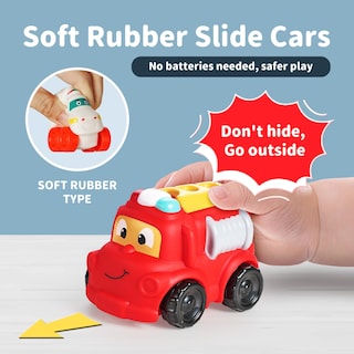 Foto 3 | Juego De Juguetes Para Coche Alasou, 12 Piezas De Goma Blanda Para 1 A 2 Años Con Juego - Venta Internacional.