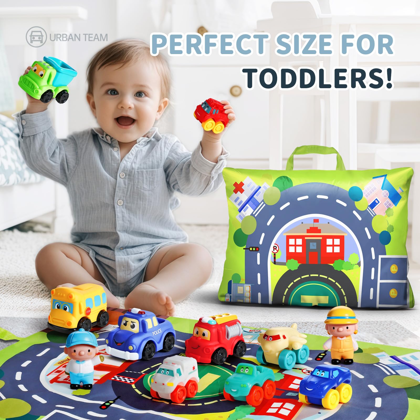 Foto 6 pulgar | Juego De Juguetes Para Coche Alasou, 12 Piezas De Goma Blanda Para 1 A 2 Años Con Juego - Venta Internacional.
