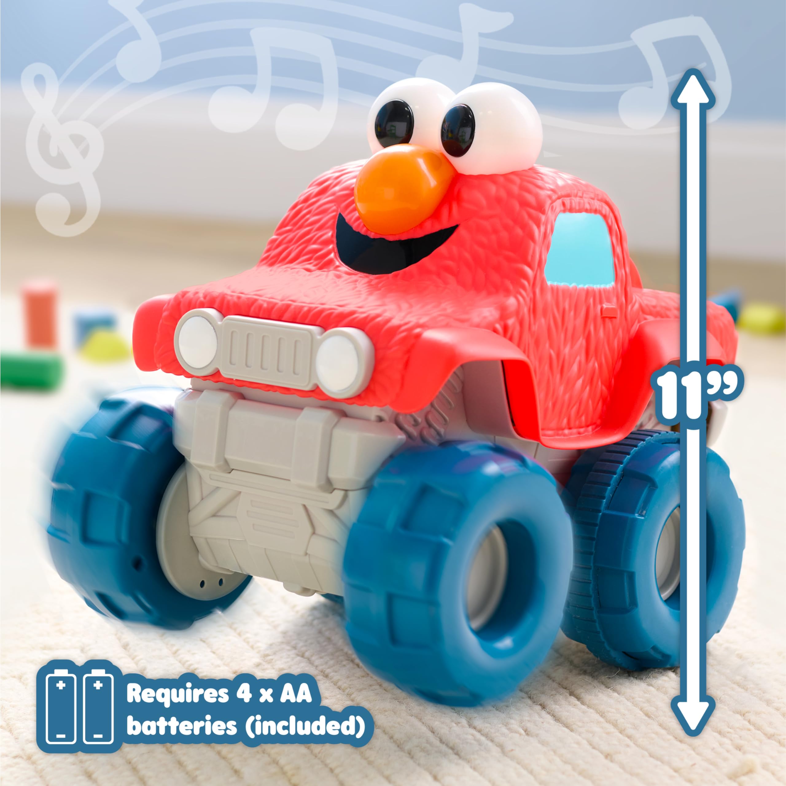 Foto 3 pulgar | Vehículo de Juguete Giggle N Go Monster Truck Sesame Street con Sonido - Venta Internacional