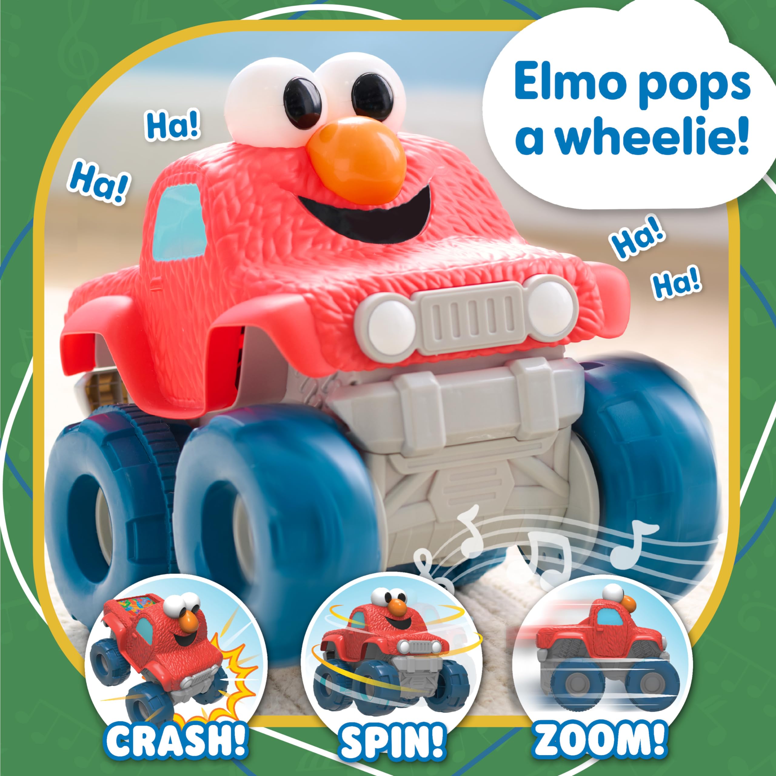 Foto 4 pulgar | Vehículo de Juguete Giggle N Go Monster Truck Sesame Street con Sonido - Venta Internacional