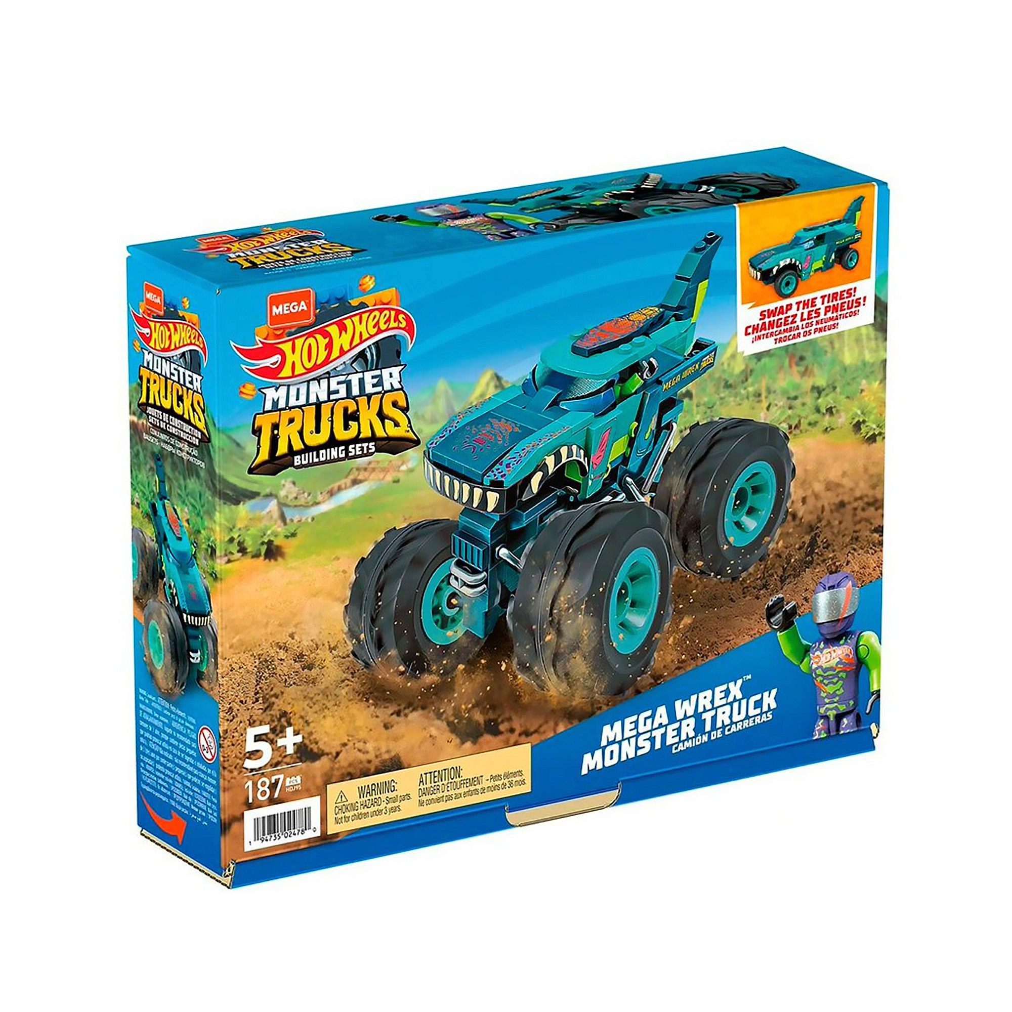Mega Construx Hot Wheels, Mega-wrex Monster Truck, Juguete D