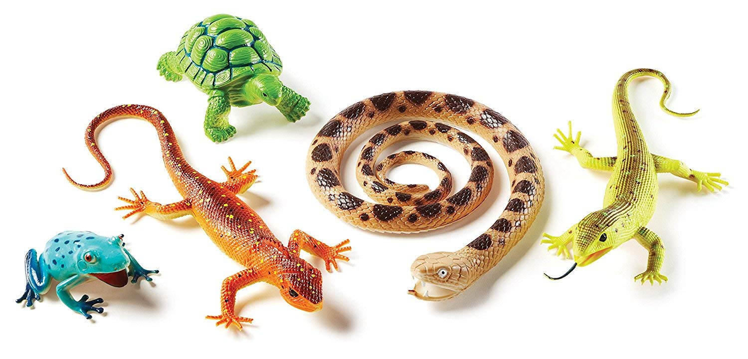 Foto 2 pulgar | Recursos De Aprendizaje Sobre Juguetes: Reptiles Y Anfibios Gigantes, 5 Animales - Venta Internacional.