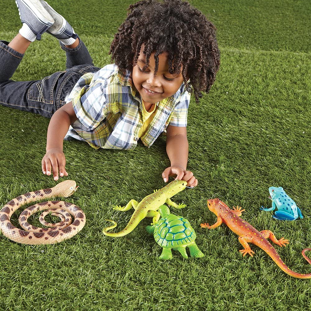 Foto 3 pulgar | Recursos De Aprendizaje Sobre Juguetes: Reptiles Y Anfibios Gigantes, 5 Animales - Venta Internacional.