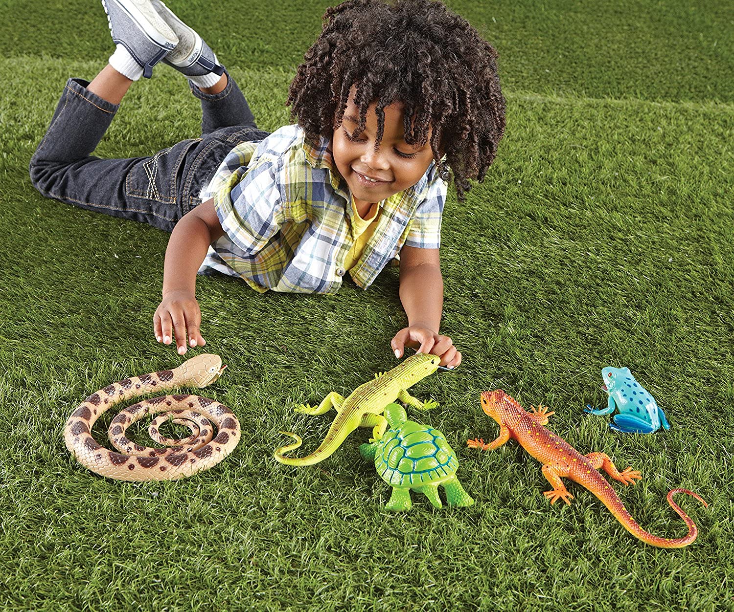 Foto 5 pulgar | Recursos De Aprendizaje Sobre Juguetes: Reptiles Y Anfibios Gigantes, 5 Animales - Venta Internacional.