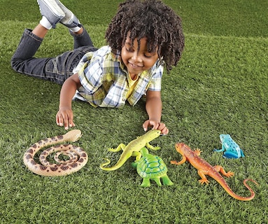Foto 4 | Recursos De Aprendizaje Sobre Juguetes: Reptiles Y Anfibios Gigantes, 5 Animales - Venta Internacional.