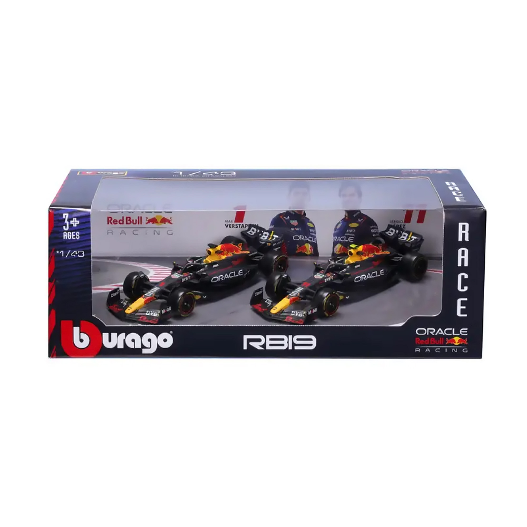 Foto 1 | Bburago Red Bull Escala 1:43 Red Bull Racing Rb19 2 Piezas