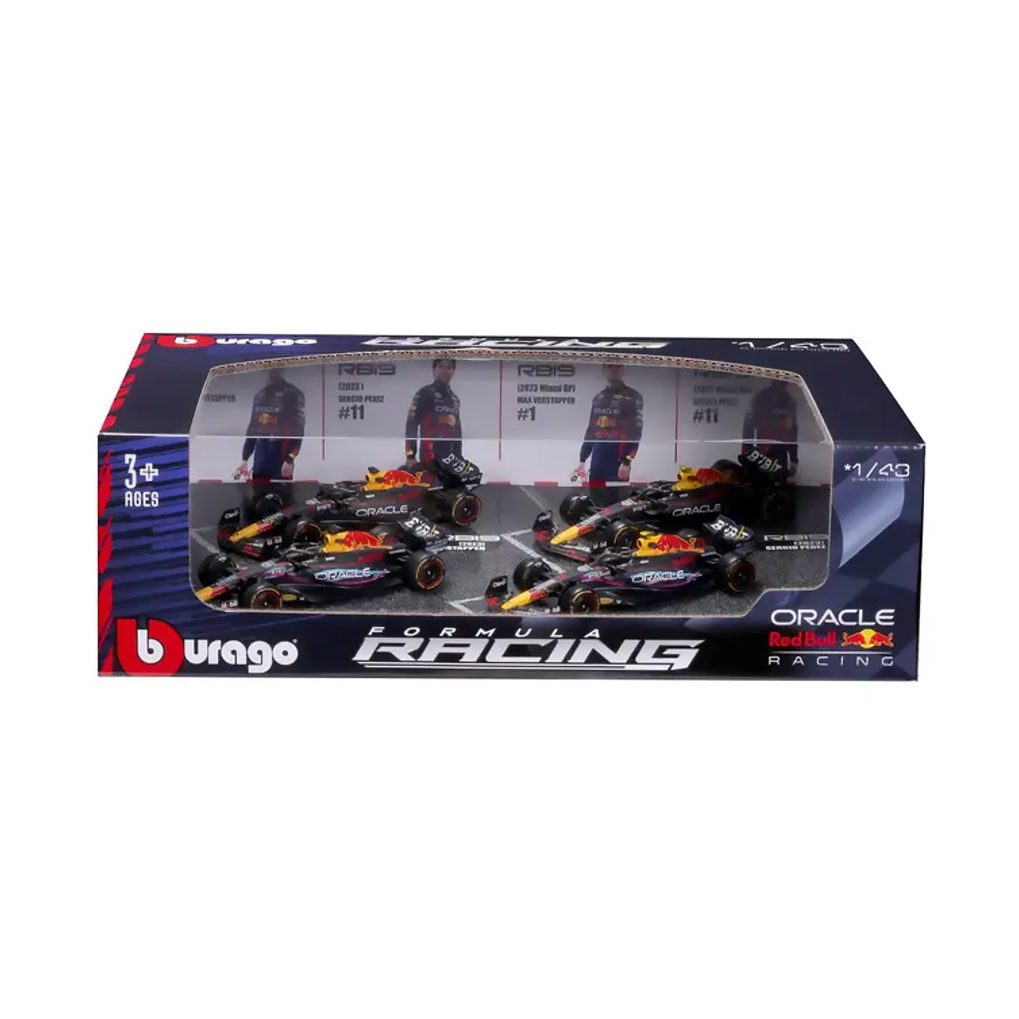 Foto 2 pulgar | Bburago Red Bull Escala 1:43 Red Bull Racing Rb19 4 piezas