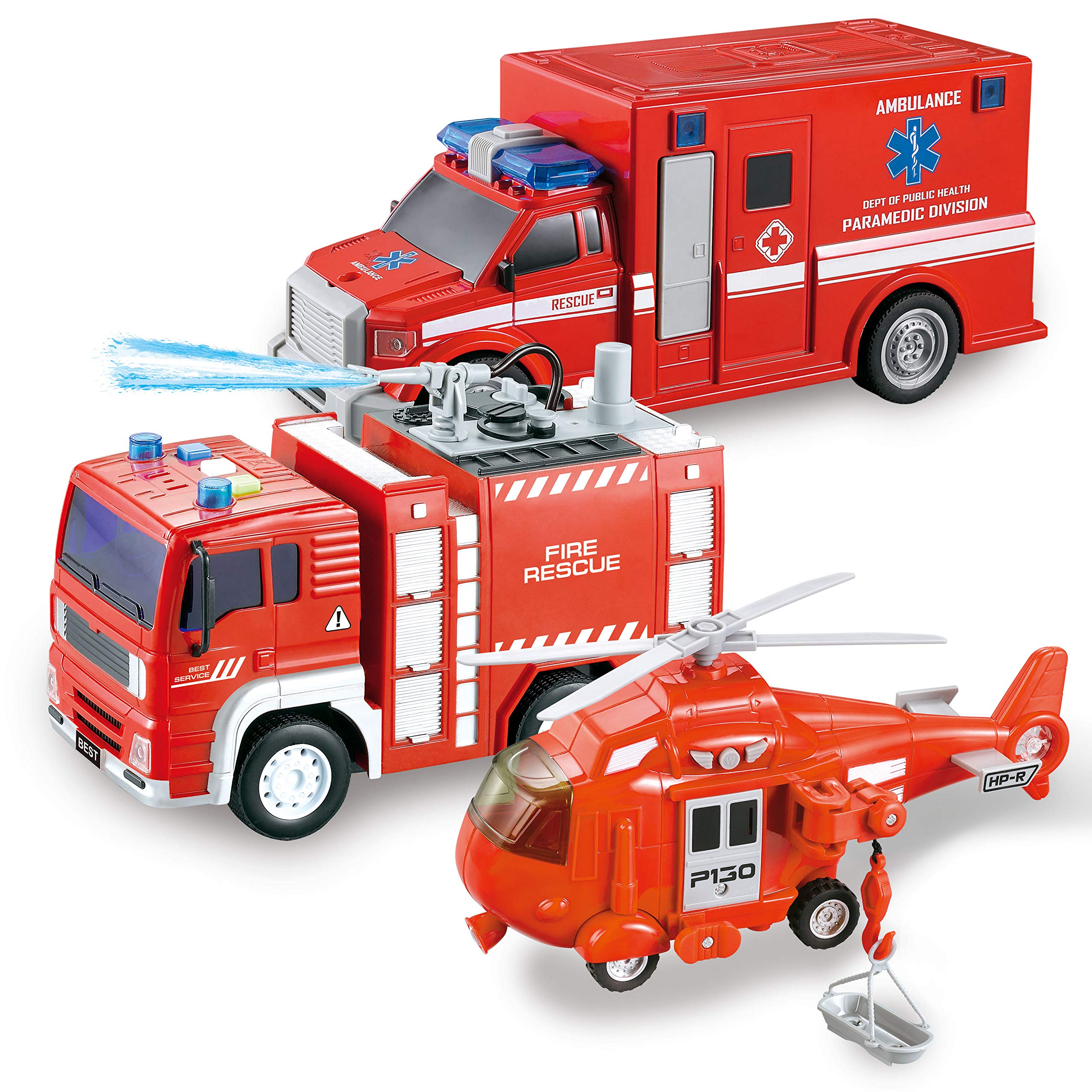 Foto 2 pulgar | Camión De Bomberos De Juguete Joyin Para Niños Pequeños Con Luces Y Sonidos - Venta Internacional.