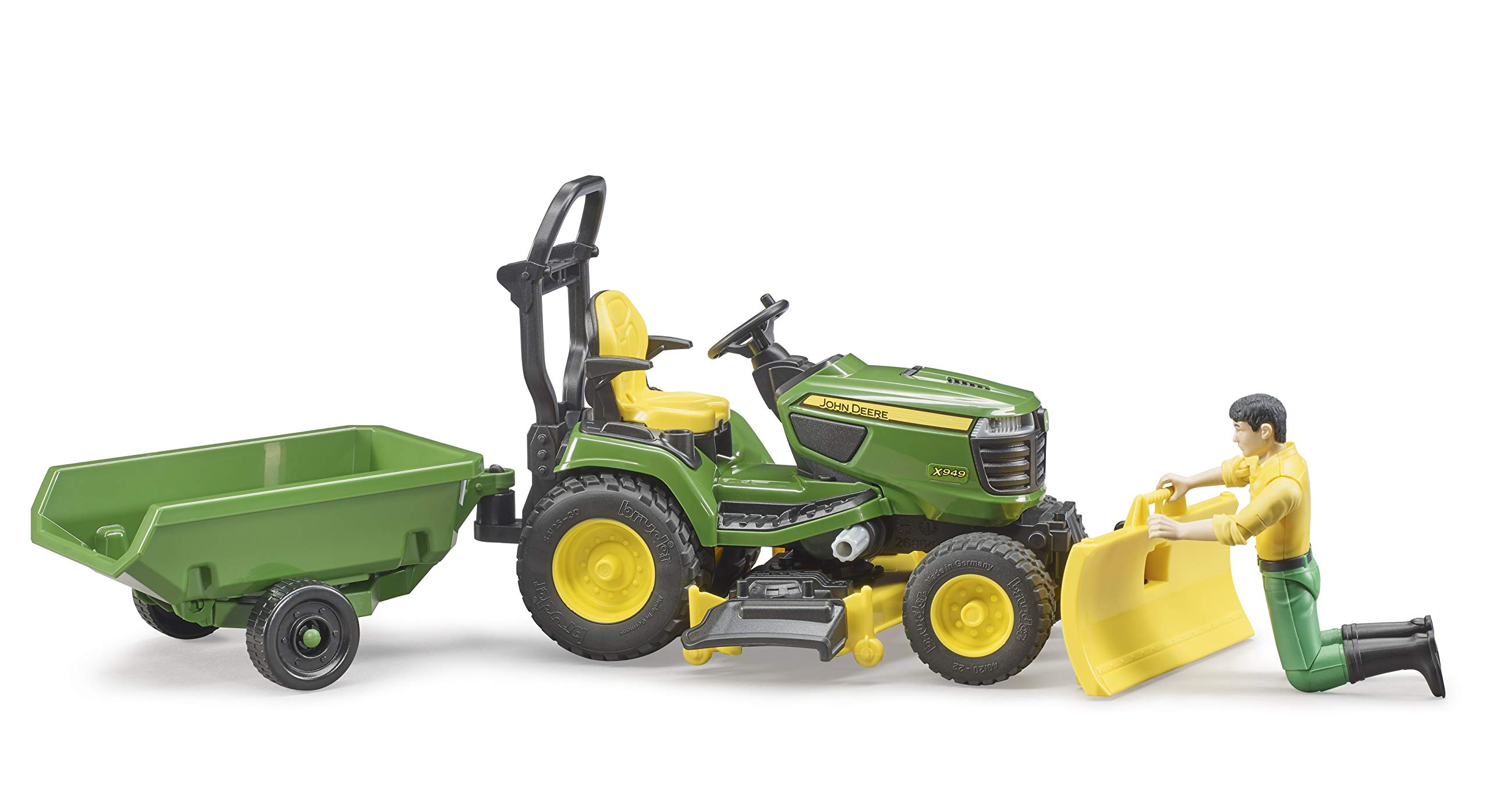 Foto 4 pulgar | Tractor Cortacésped John Deere Toy Bruder Bworld Con Remolque Y Jardinero - Venta Internacional.