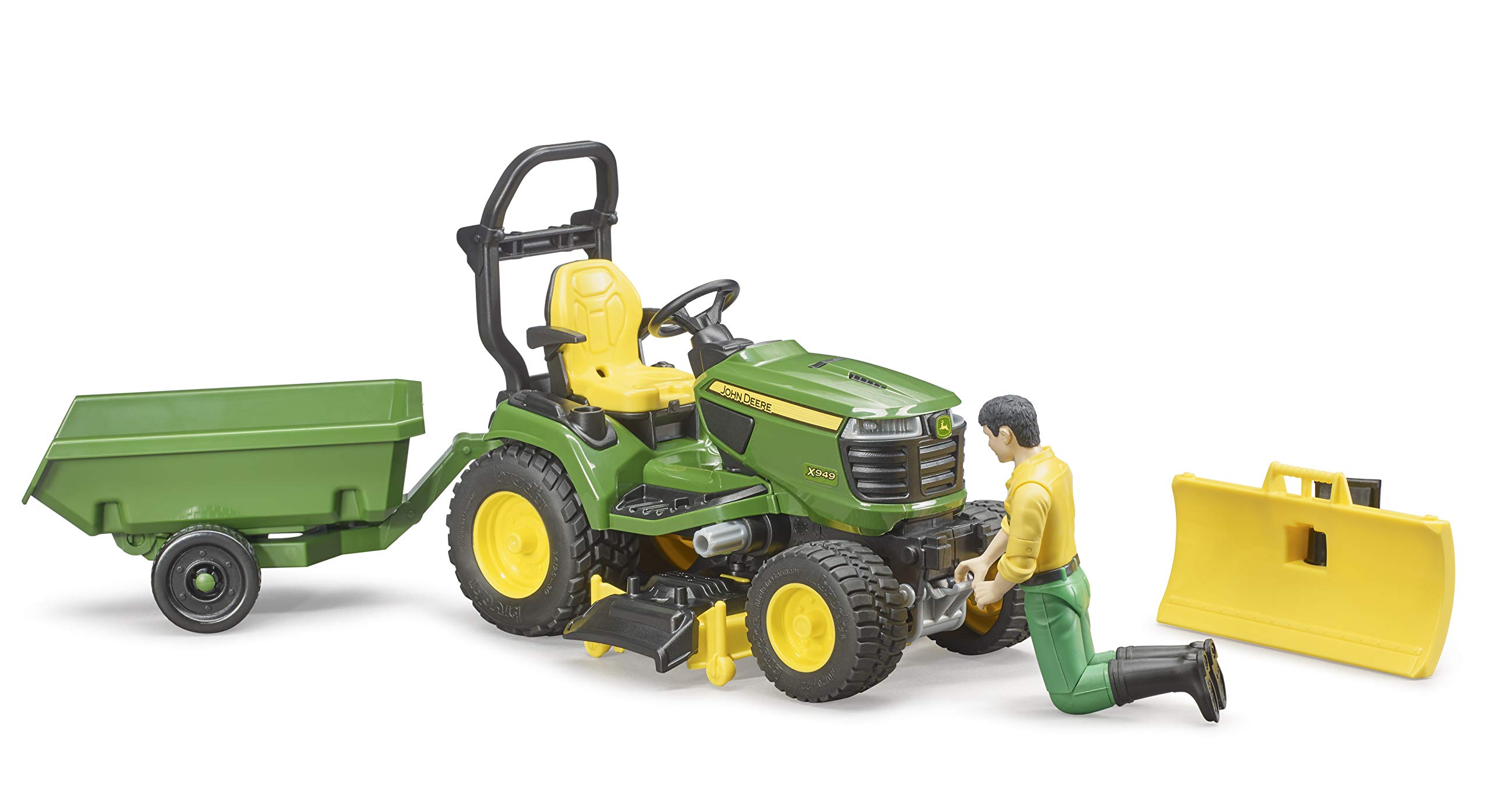 Foto 5 pulgar | Tractor Cortacésped John Deere Toy Bruder Bworld Con Remolque Y Jardinero - Venta Internacional.