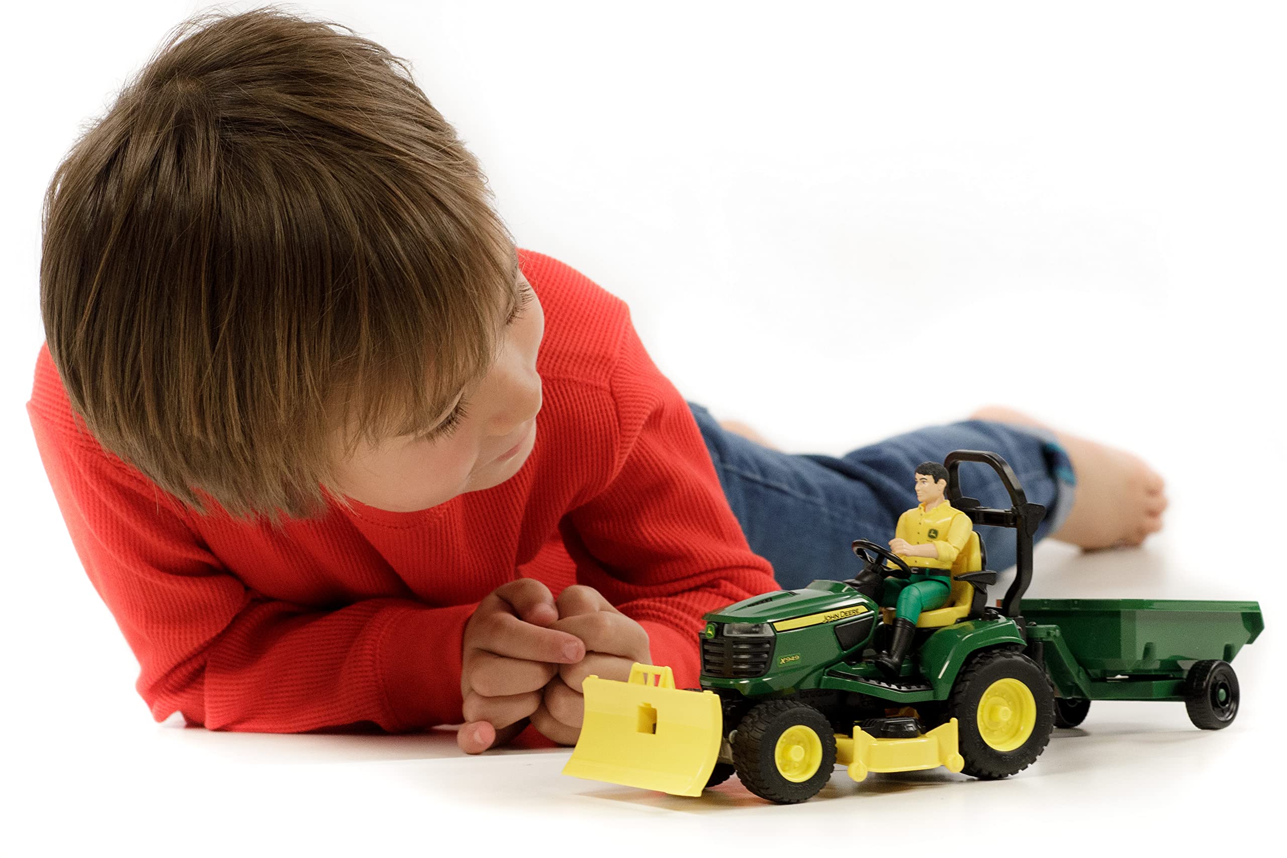 Foto 6 pulgar | Tractor Cortacésped John Deere Toy Bruder Bworld Con Remolque Y Jardinero - Venta Internacional.