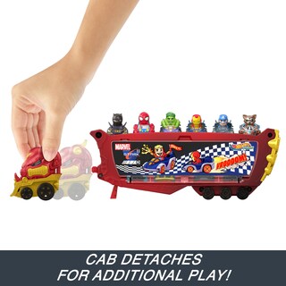 Foto 3 | Toy Hauler Hot Wheels Racerverse Marvel Hulkbuster 10 Coches - Venta Internacional.