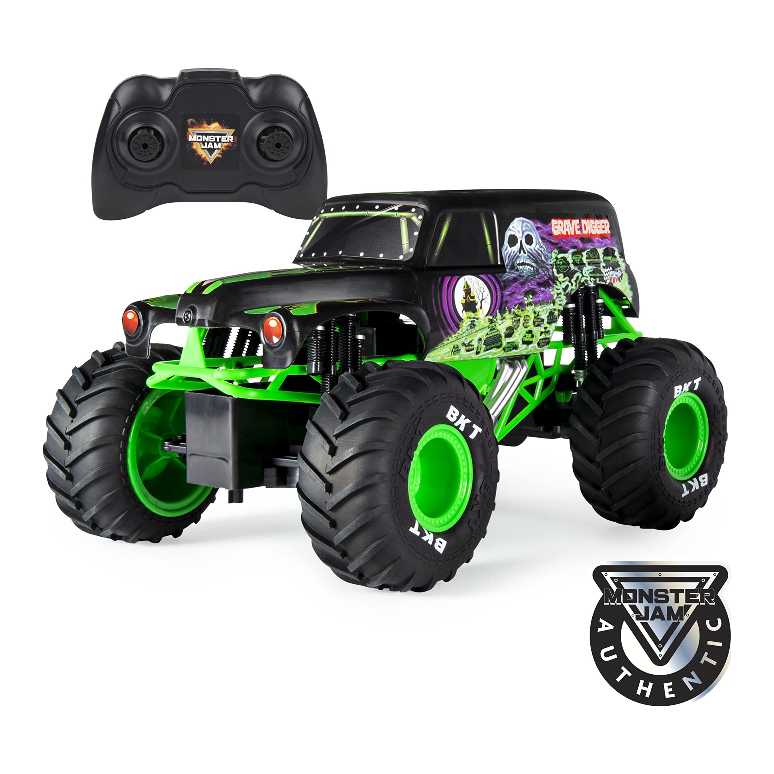 Foto 2 pulgar | Camión A Control Remoto Monster Jam Grave Digger A Escala 1:15 - Venta Internacional.