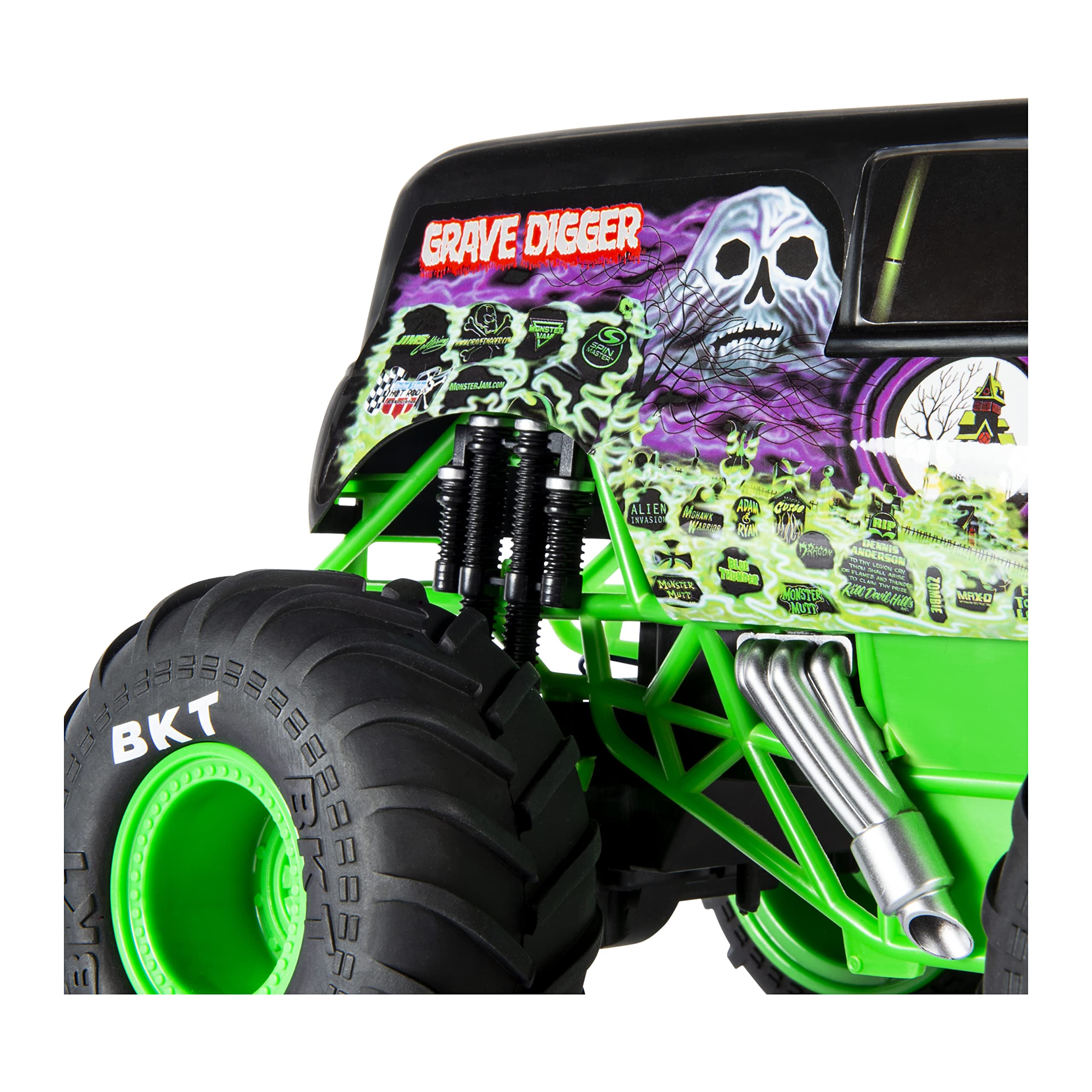 Foto 7 pulgar | Camión A Control Remoto Monster Jam Grave Digger A Escala 1:15 - Venta Internacional.
