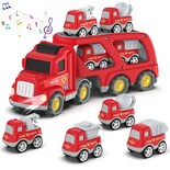 Camión De Transporte Veslier Toddler Con 4 Vehículos De Construcción - Venta Internacional.