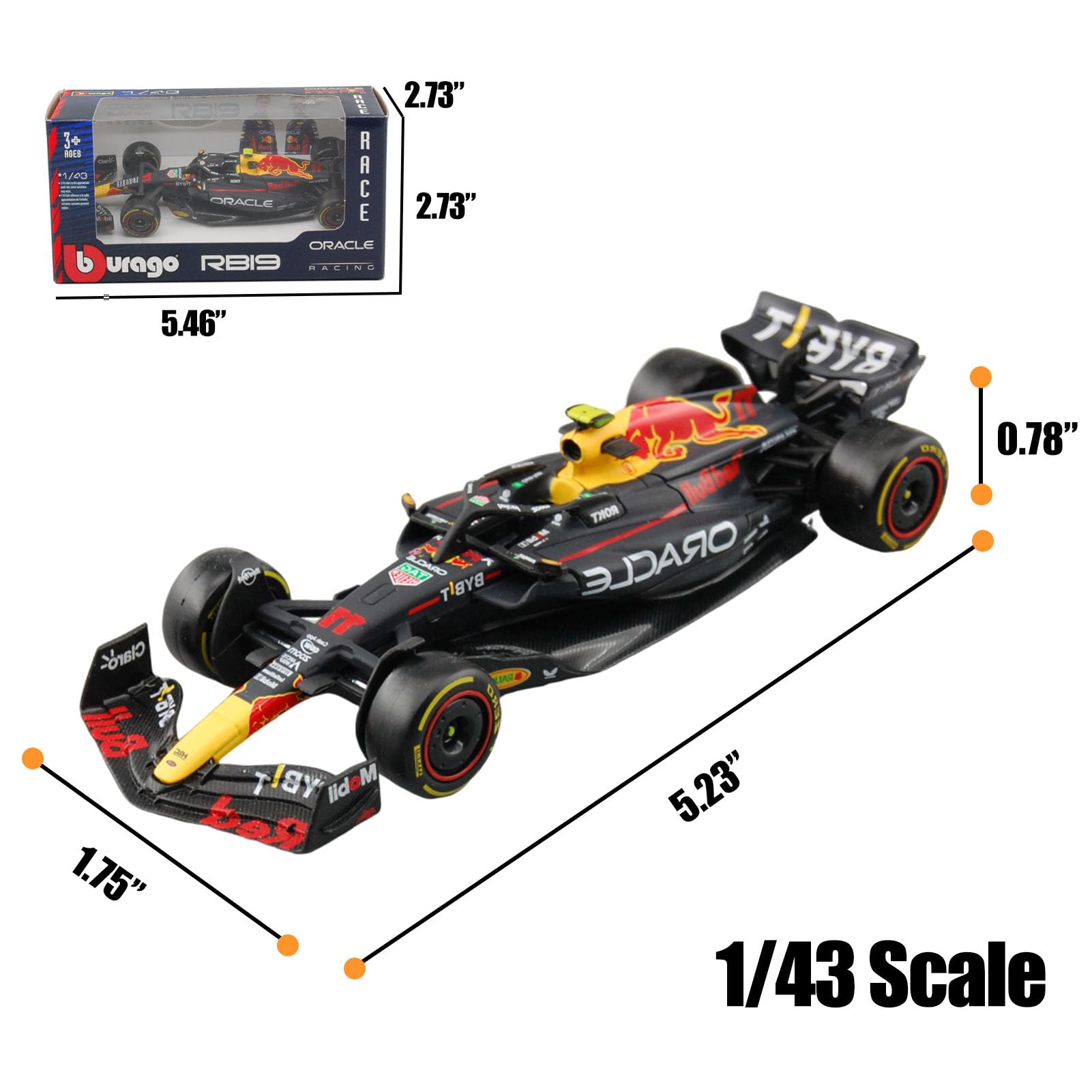 Foto 2 | Maqueta De Coche Bburago Escala 1/43 2023 Rb19 #11 F1 Sergio Perez - Venta Internacional.