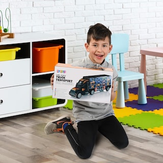 Foto 2 | Semirremolque De Juguete Play22 Con 6 Coches, 11 Accesorios Para Niños De 3 A 5 Años - Venta Internacional.