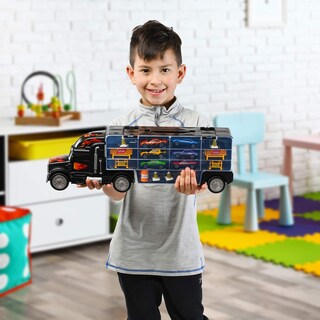 Foto 6 | Semirremolque De Juguete Play22 Con 6 Coches, 11 Accesorios Para Niños De 3 A 5 Años - Venta Internacional.