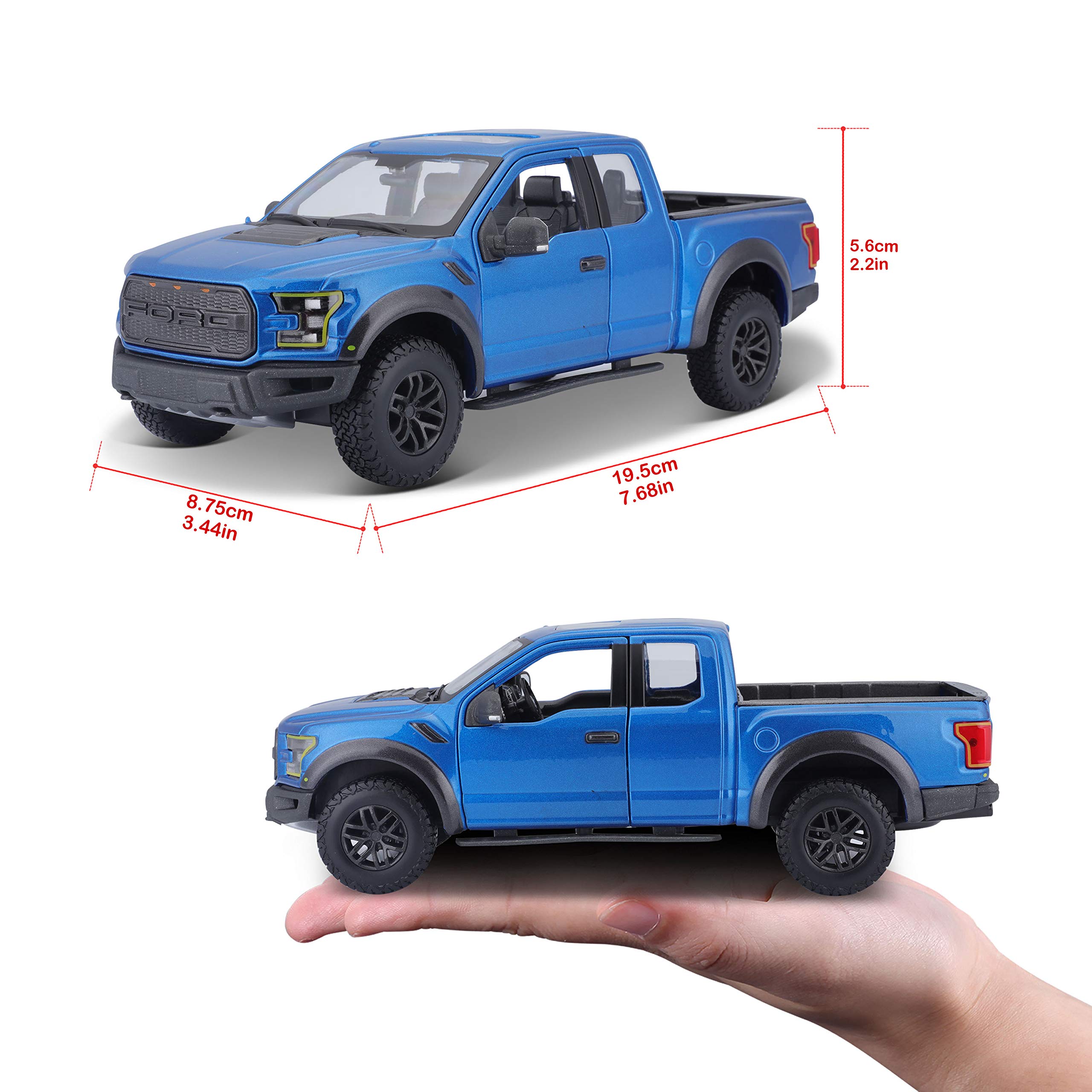 Foto 3 pulgar | Camión Maisto Fundido A Presión 1:24 2017 Ford F150 Raptor Blue - Venta Internacional.