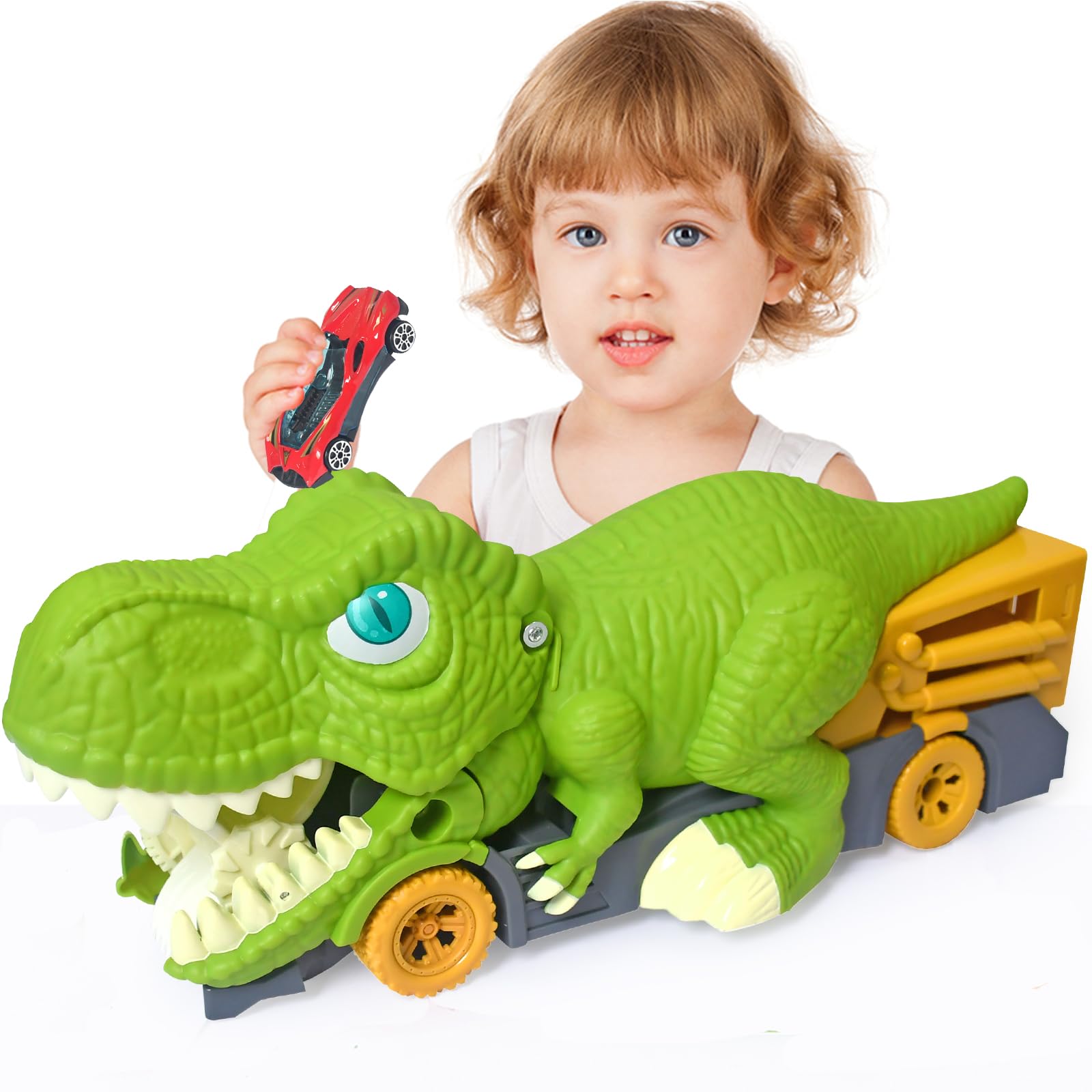 Foto 4 pulgar | Camión De Transporte De Juguete Aykzaqe Dinosaur Para Niños De 3 A 7 Años - Venta Internacional.