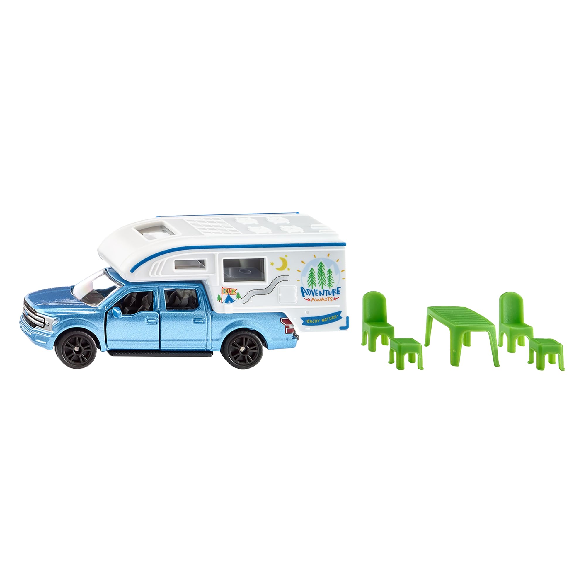 Foto 4 pulgar | Toy Car Siku Ford F150 Pick-up Camper Con Sillas Y Mesa - Venta Internacional.