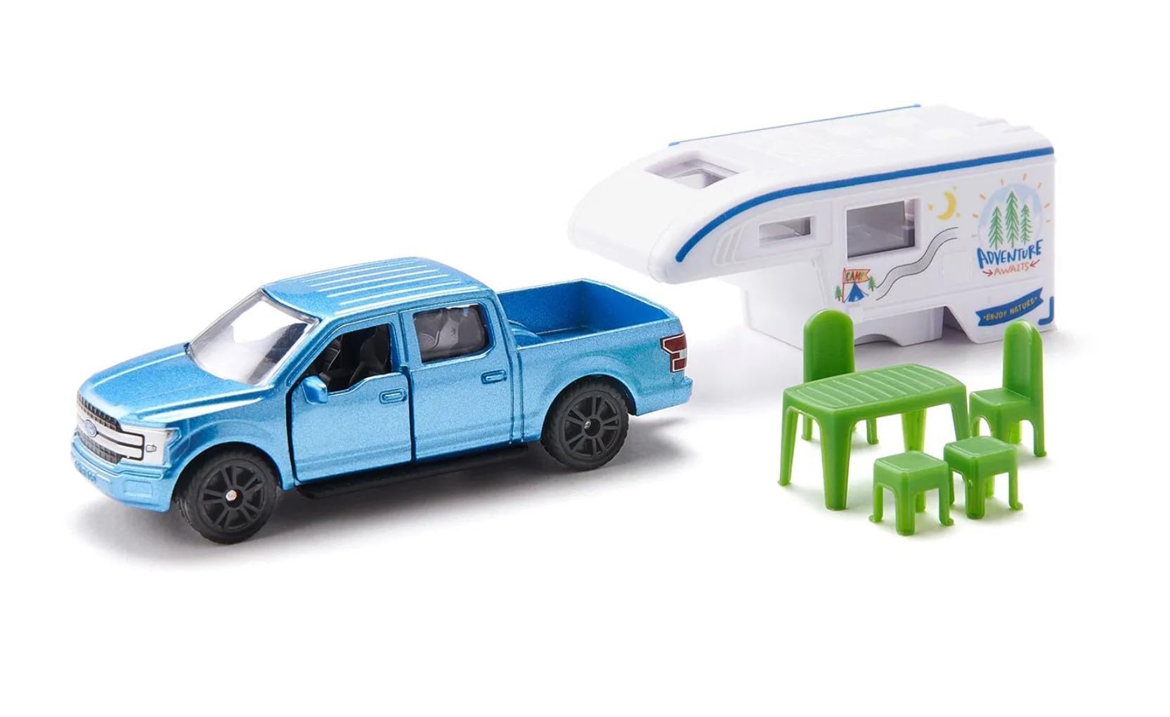 Foto 5 pulgar | Toy Car Siku Ford F150 Pick-up Camper Con Sillas Y Mesa - Venta Internacional.