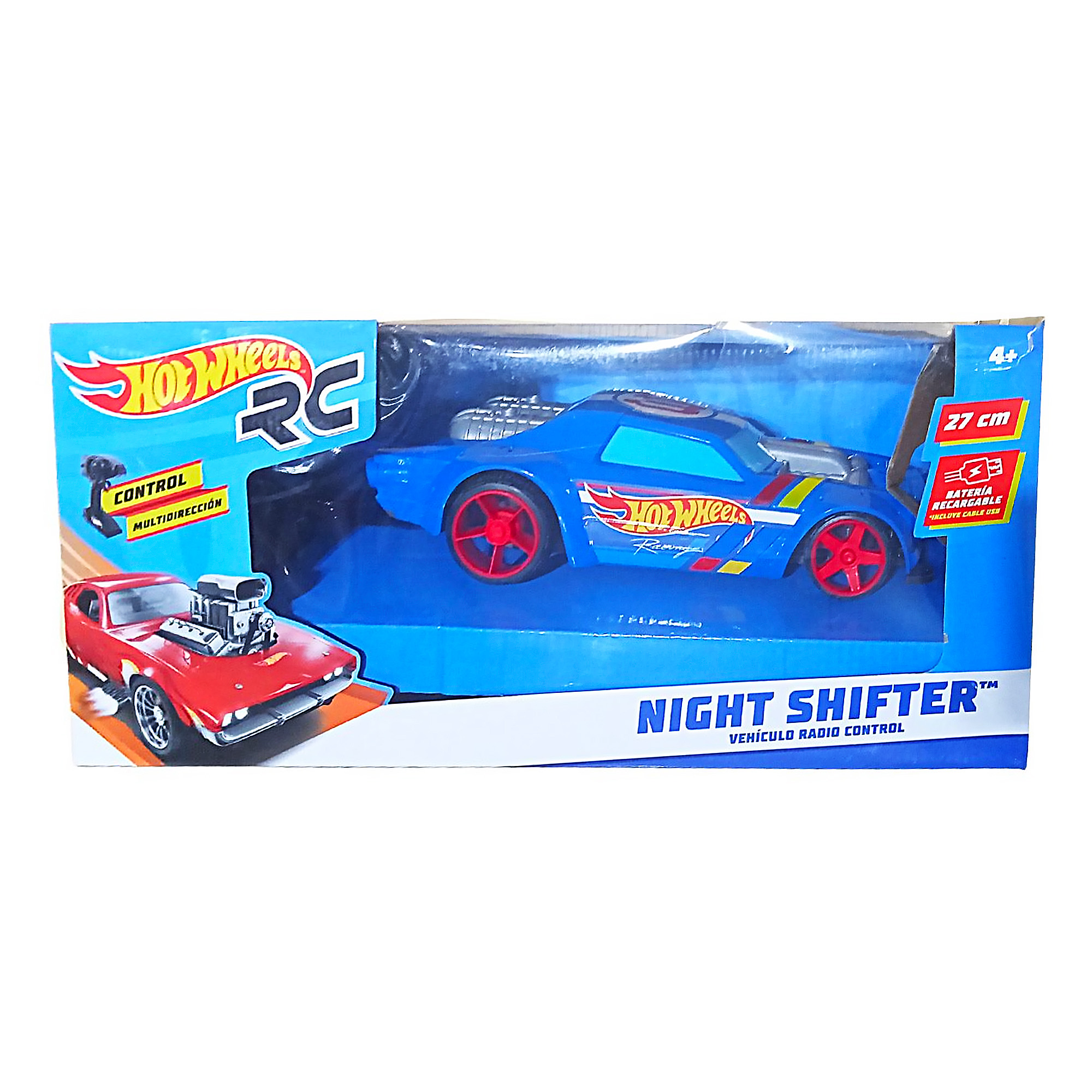 Carro A Control Remoto The Baby Shop Hot Wheels Con Batería Recargable Rojo -