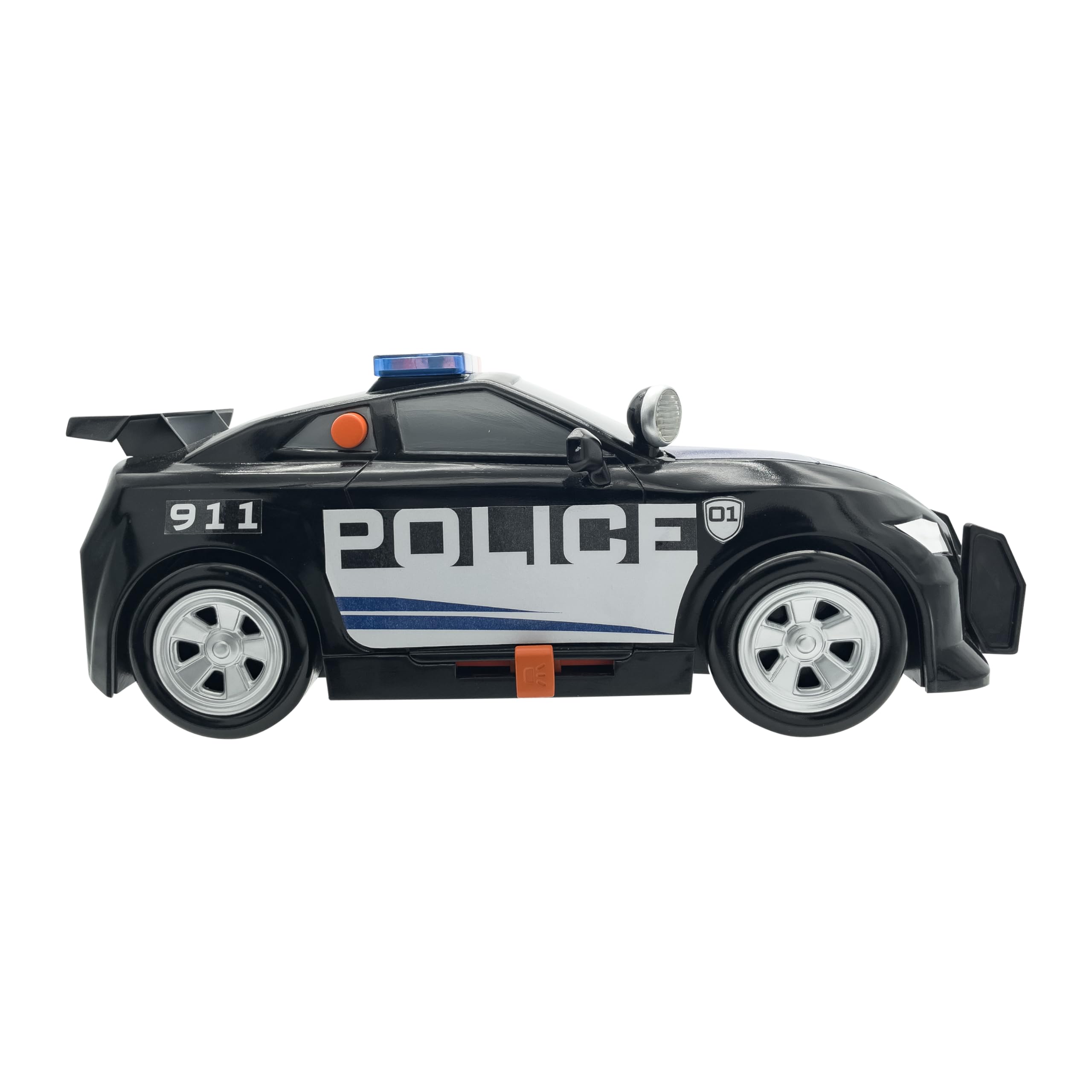 Coche De Policía De Juguete Mighty Fleet Power Movers 15 Con Luces Y Sonidos - Venta Internacional.