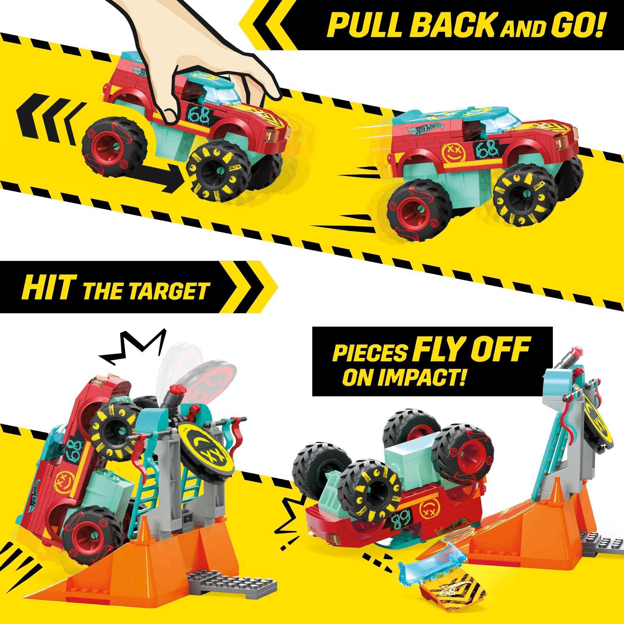 Foto 4 | Juguete De Construcción Mega Hot Wheels Monster Trucks Demo Derby - Venta Internacional.