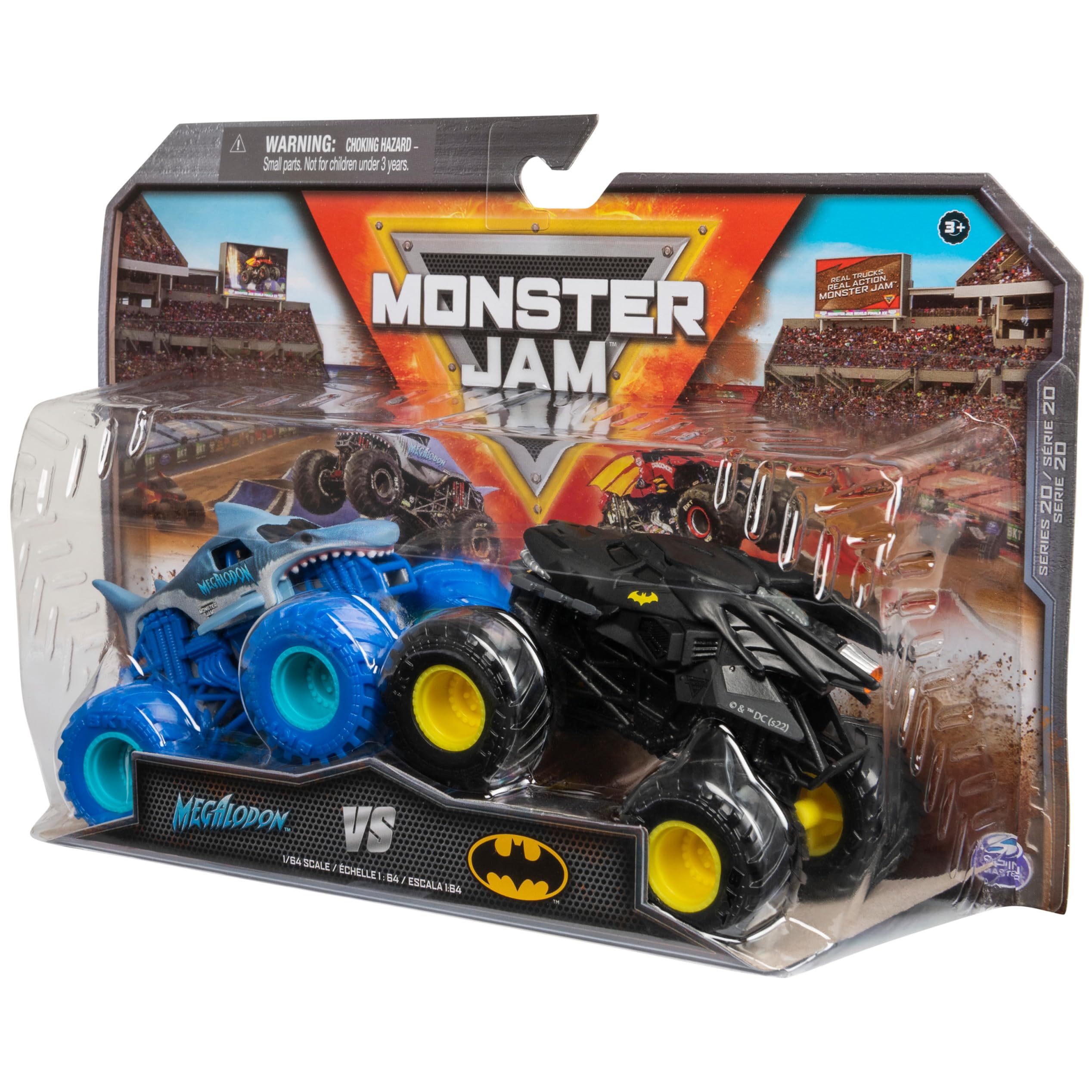 Foto 6 pulgar | Toy Monster Jam Batman Vs. Megalodon Die-cast A Escala 1:64 - Venta Internacional.
