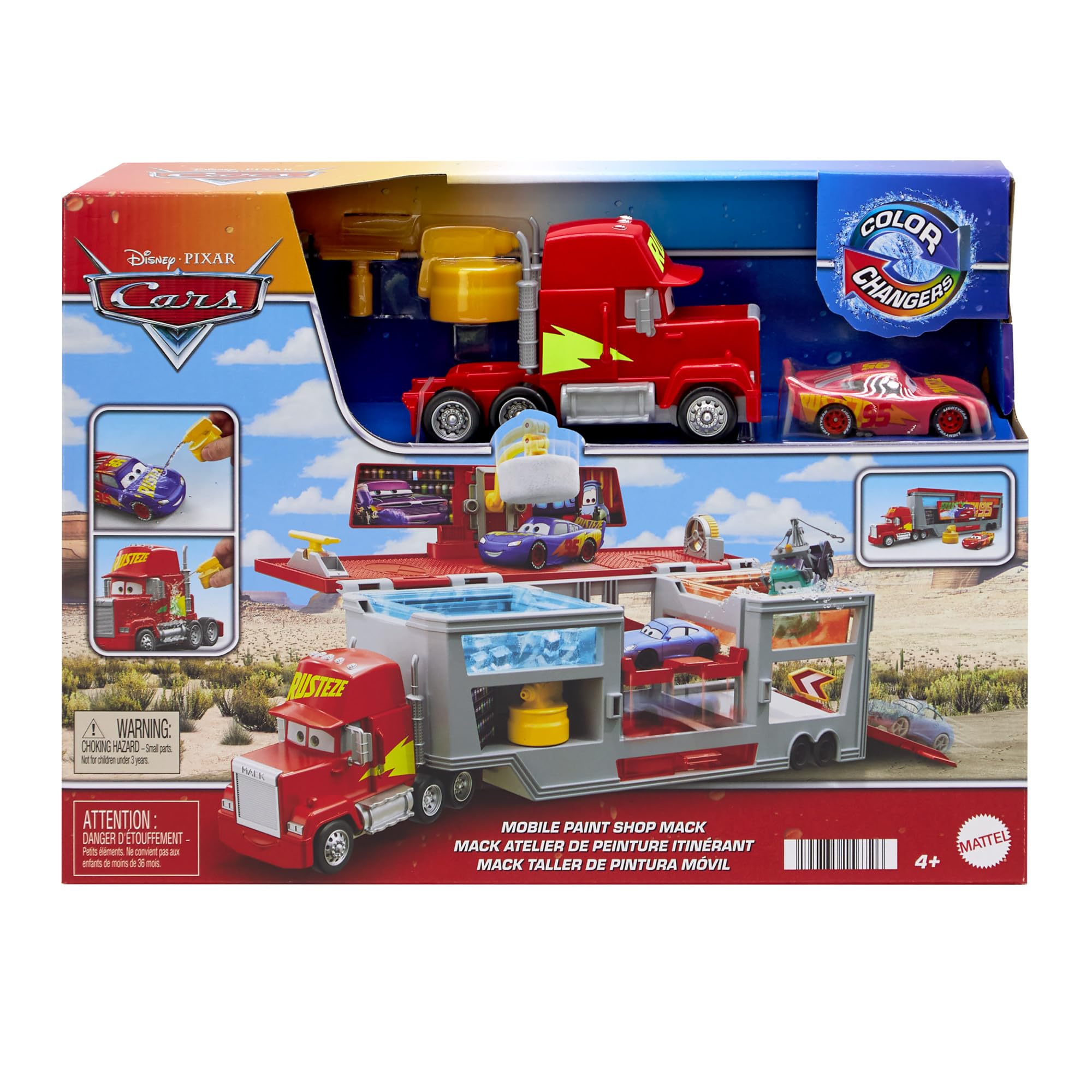 Foto 7 pulgar | Playset Mattel Disney Pixar Cars Transformando Camiones Y Automóviles - Venta Internacional.