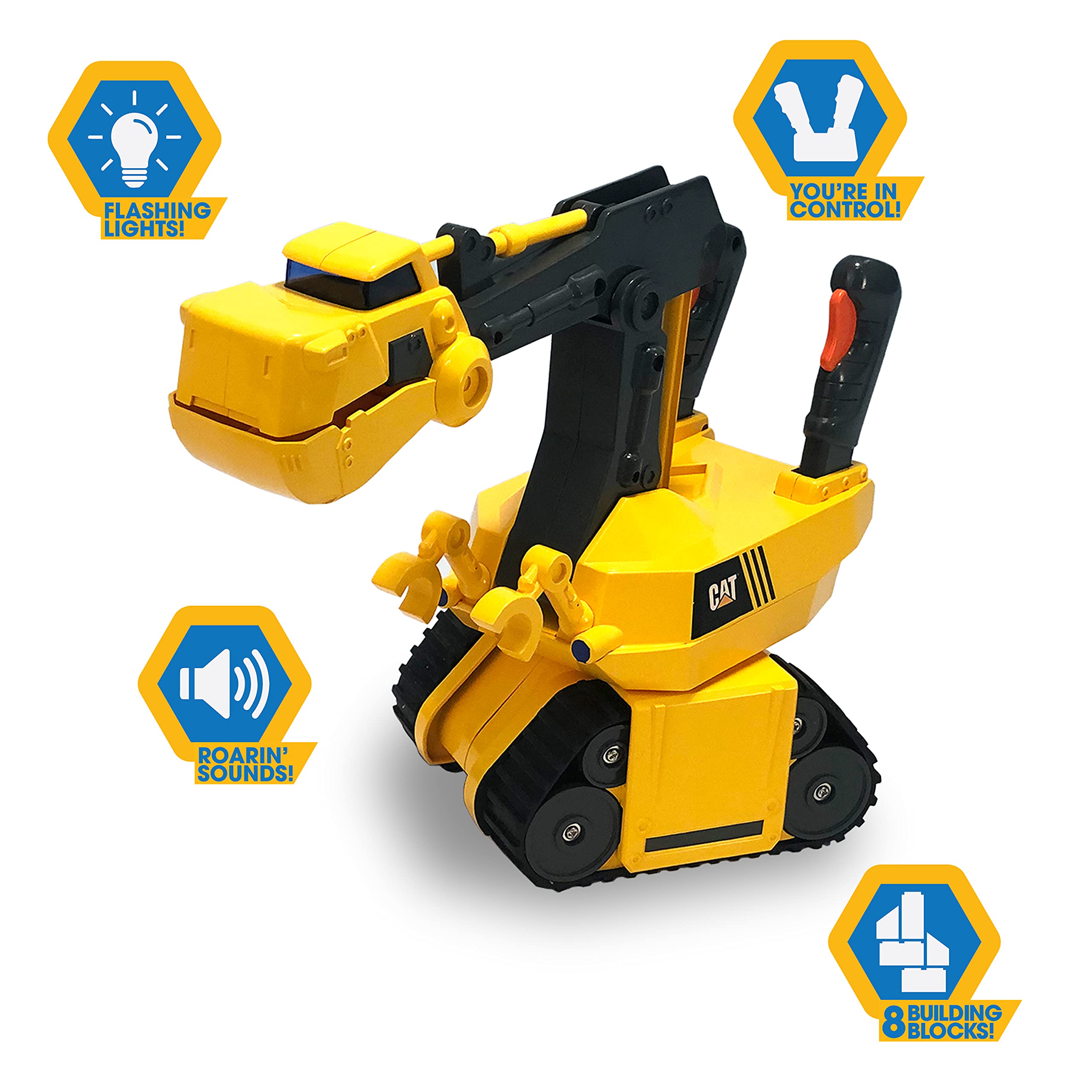 Foto 6 pulgar | Excavadora De Juguete Cat Roaring Rex-cavator Con Luz Y Sonido Durante Más De 3 Años - Venta Internacional.