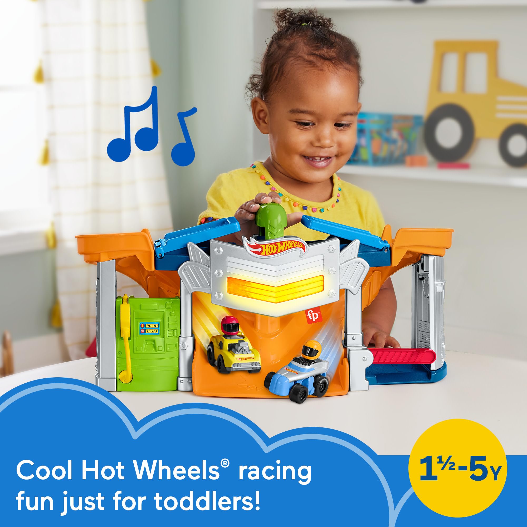 Foto 3 pulgar | Set De Pista De Carreras De Juguete Fisher-price Little People Hot Wheels - Venta Internacional.