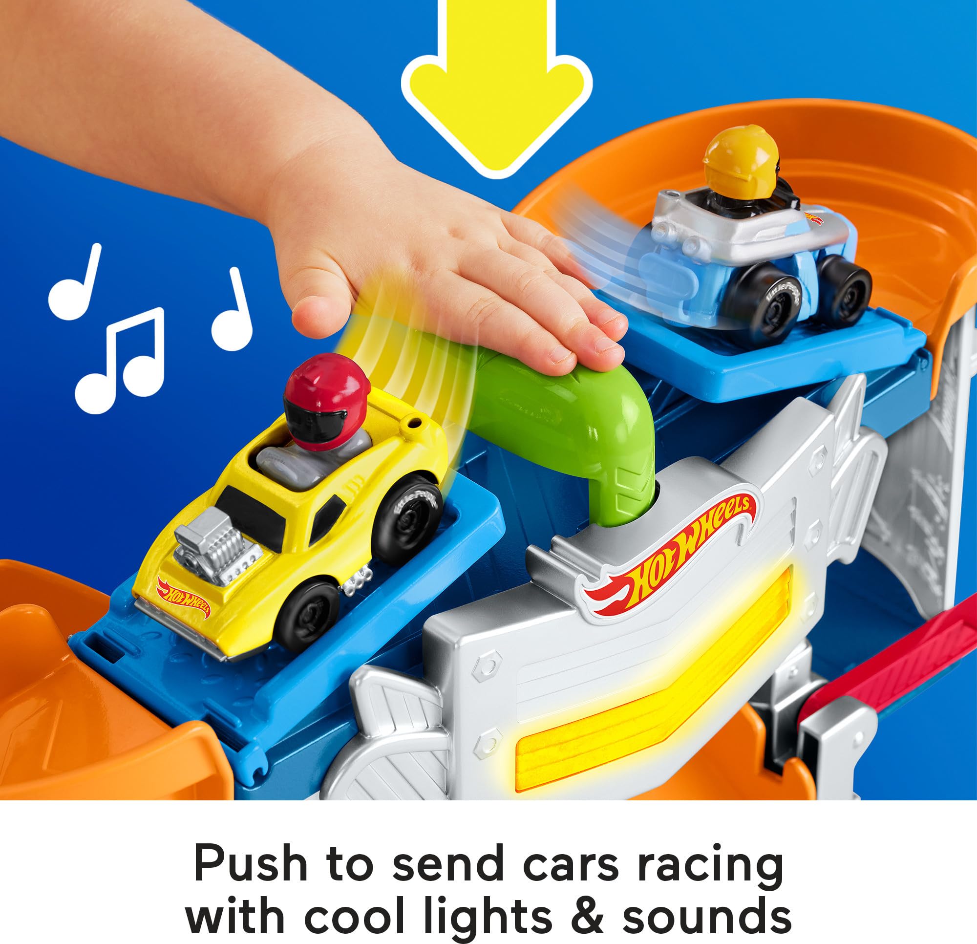 Foto 4 pulgar | Set De Pista De Carreras De Juguete Fisher-price Little People Hot Wheels - Venta Internacional.
