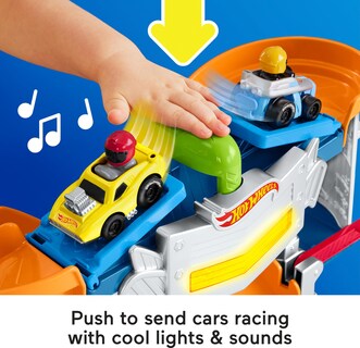Foto 3 | Set De Pista De Carreras De Juguete Fisher-price Little People Hot Wheels - Venta Internacional.