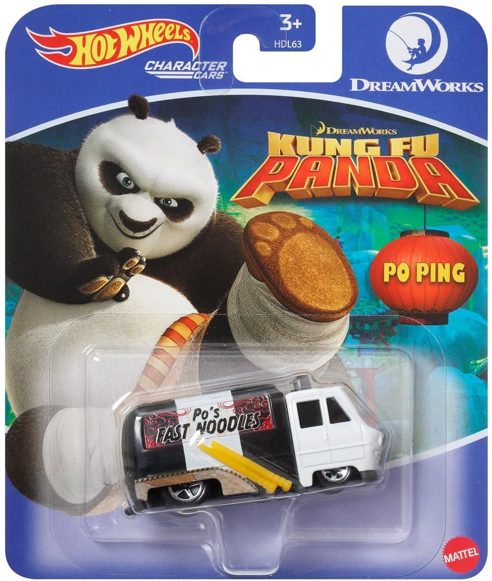Foto 2 pulgar | Coches De Juguete Hot Wheels Character Cars Kung-fu Panda Po Ping - Venta Internacional.