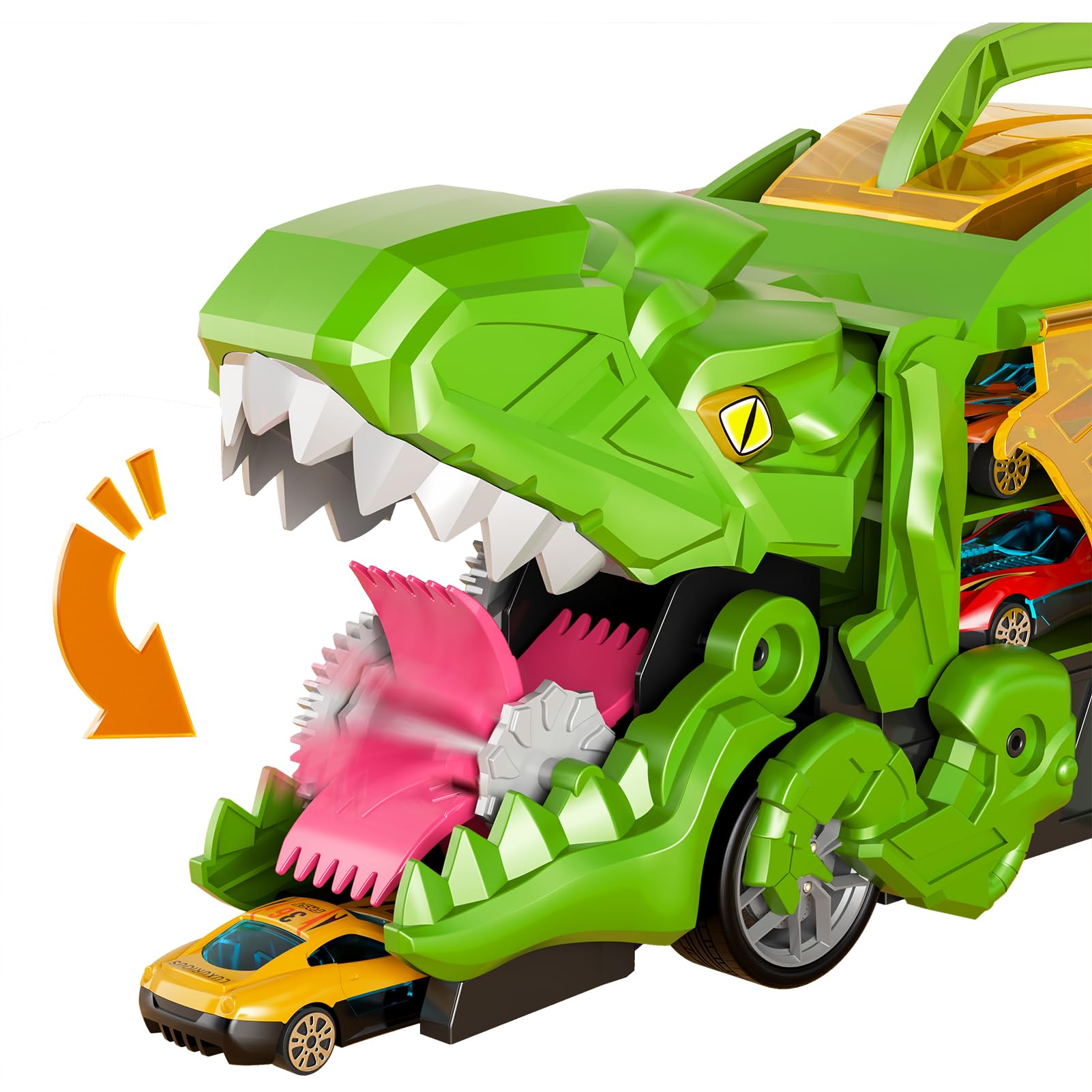 Foto 5 pulgar | Camión Transportador de Dinosaurios con 10 Coches Fundidos a Presión para Niños de 3 a 6 Años - Venta Internacional