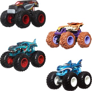Foto 1 | Set Toy Monster Trucks Hot Wheels Fang Frenzy 1:64 Paquete De 4 - Venta Internacional.