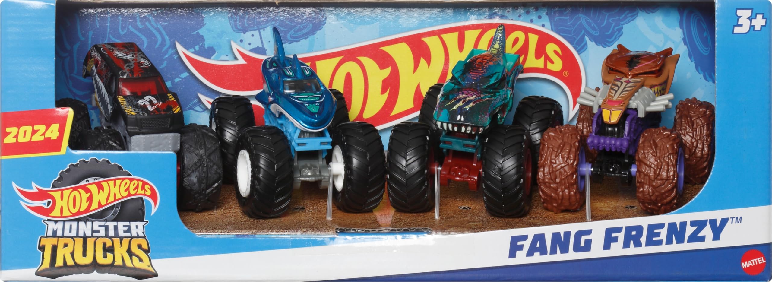 Foto 7 pulgar | Set Toy Monster Trucks Hot Wheels Fang Frenzy 1:64 Paquete De 4 - Venta Internacional.