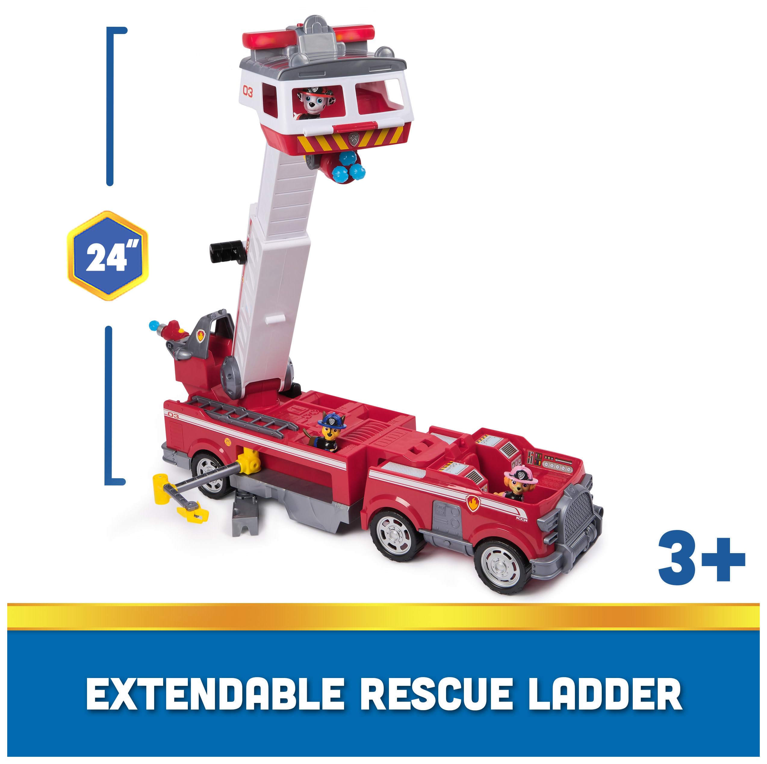 Foto 4 pulgar | Camión de Bomberos Paw Patrol Ultimate Rescue con Figuras - Venta Internacional