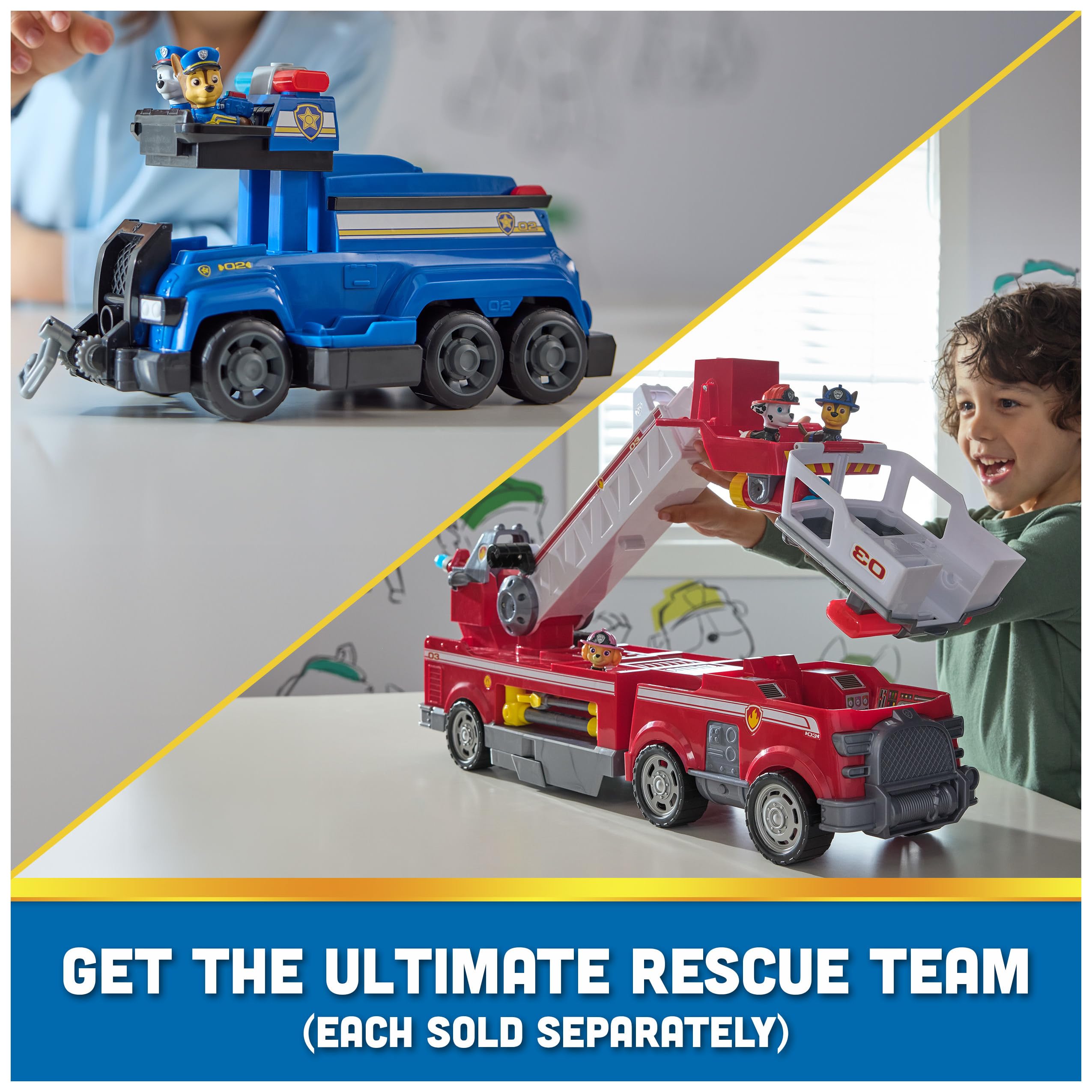 Foto 7 pulgar | Camión de Bomberos Paw Patrol Ultimate Rescue con Figuras - Venta Internacional