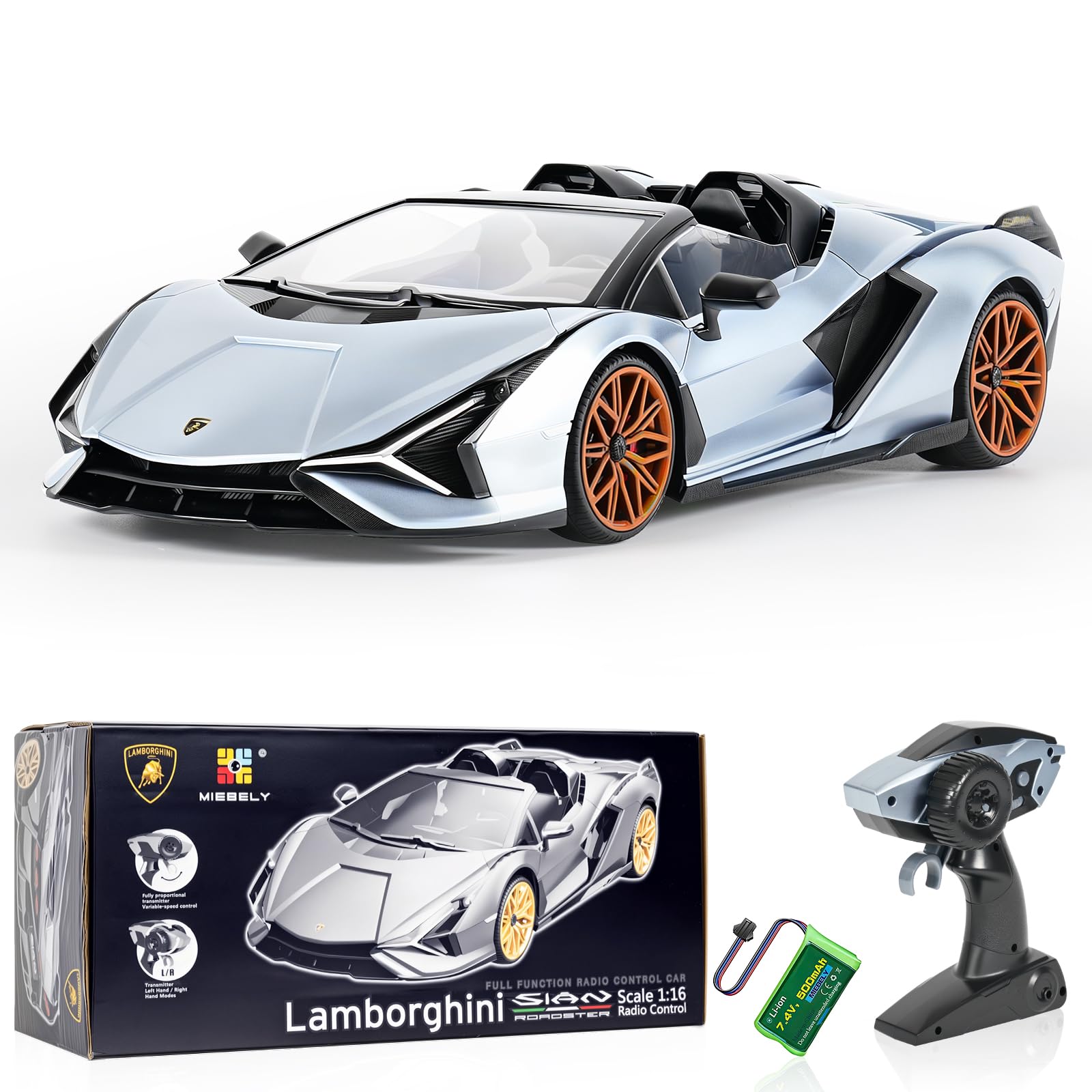 Foto 2 pulgar | Coche Teledirigido Miebely Lamborghini Sian A Escala 1:16 - Venta Internacional