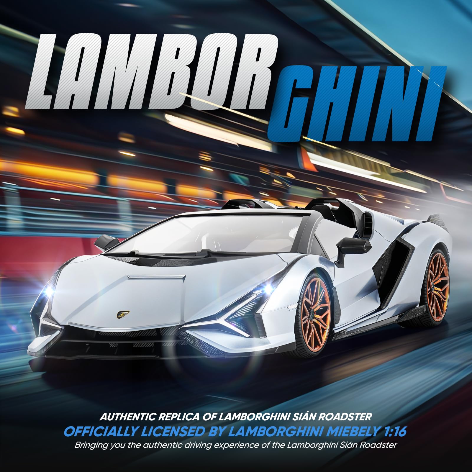 Foto 3 pulgar | Coche Teledirigido Miebely Lamborghini Sian A Escala 1:16 - Venta Internacional
