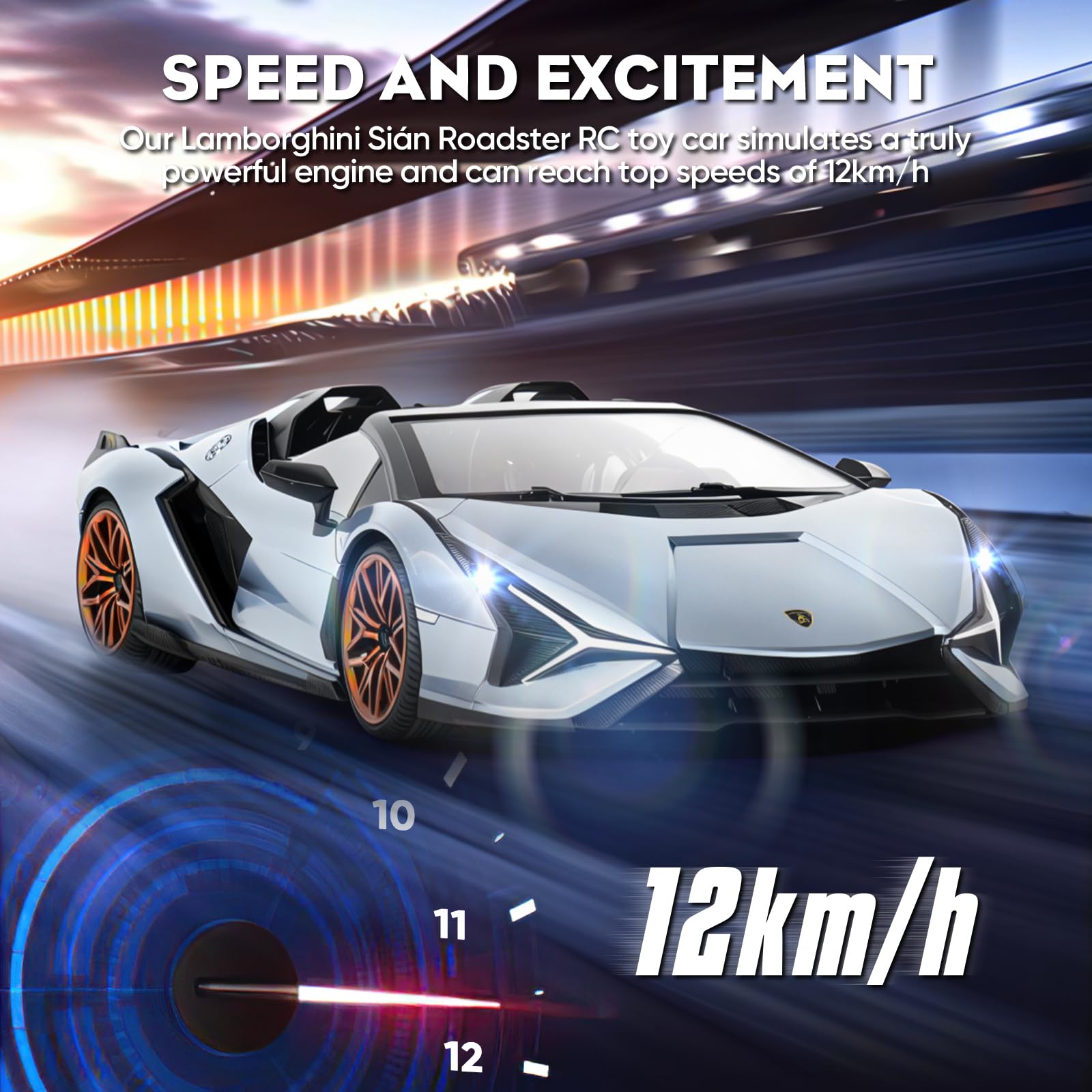 Foto 5 pulgar | Coche Teledirigido Miebely Lamborghini Sian A Escala 1:16 - Venta Internacional