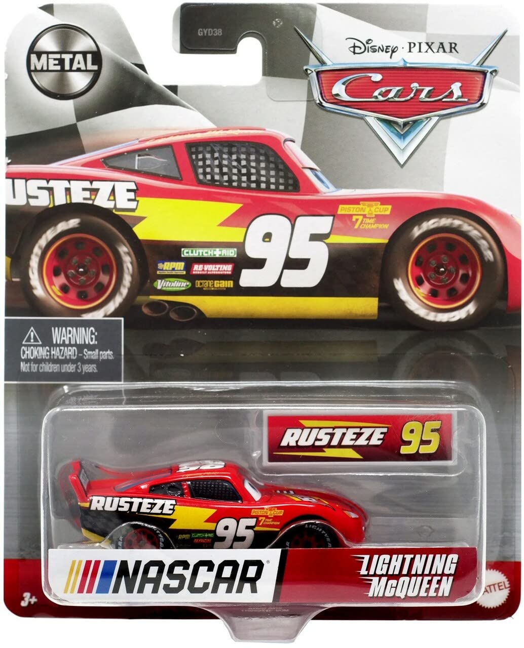 Coche De Juguete Mattel Disney Cars Lightning Mcqueen A Escala 1:55 - Venta Internacional.
