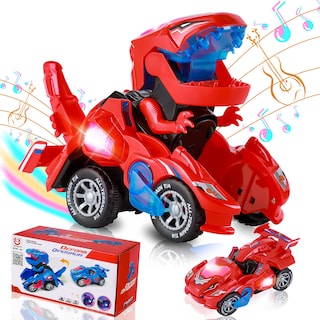 Foto 1 | Coche Dinosaurio Transformable con Luces LED y Sonido para Niños - Venta Internacional